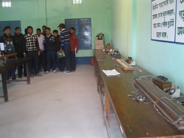 Students during a practical class